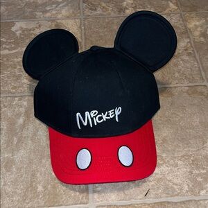 Disney Black and Red Mickey Mouse Hat